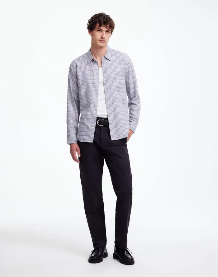 Shirts Men Madewell The Perfect Shirt In Softdrape Twill Holiday Tattersall Twill