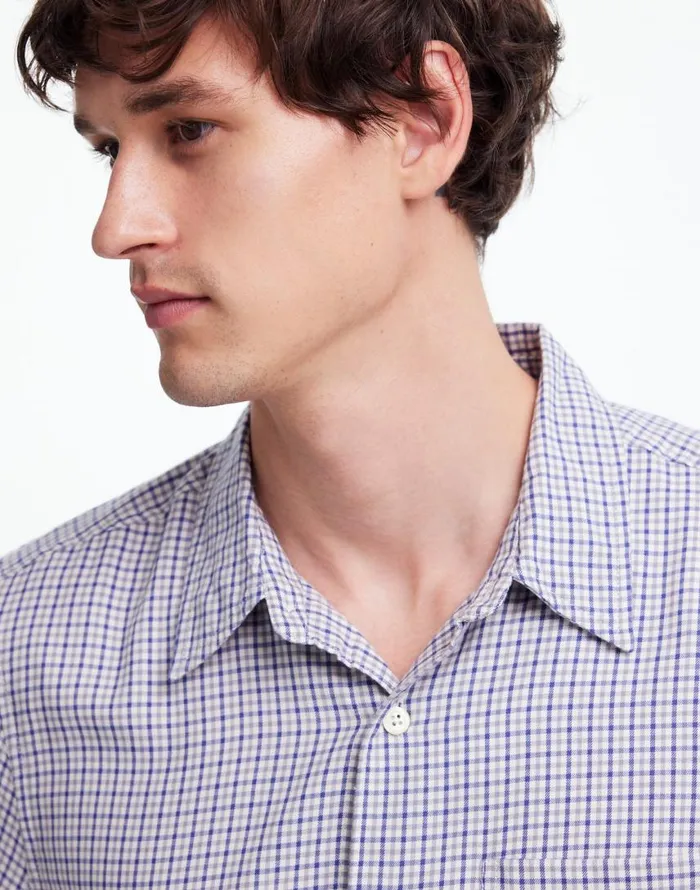Shirts Men Madewell The Perfect Shirt In Softdrape Twill Holiday Tattersall Twill