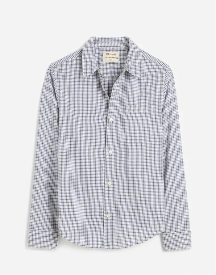 Shirts Men Madewell The Perfect Shirt In Softdrape Twill Holiday Tattersall Twill