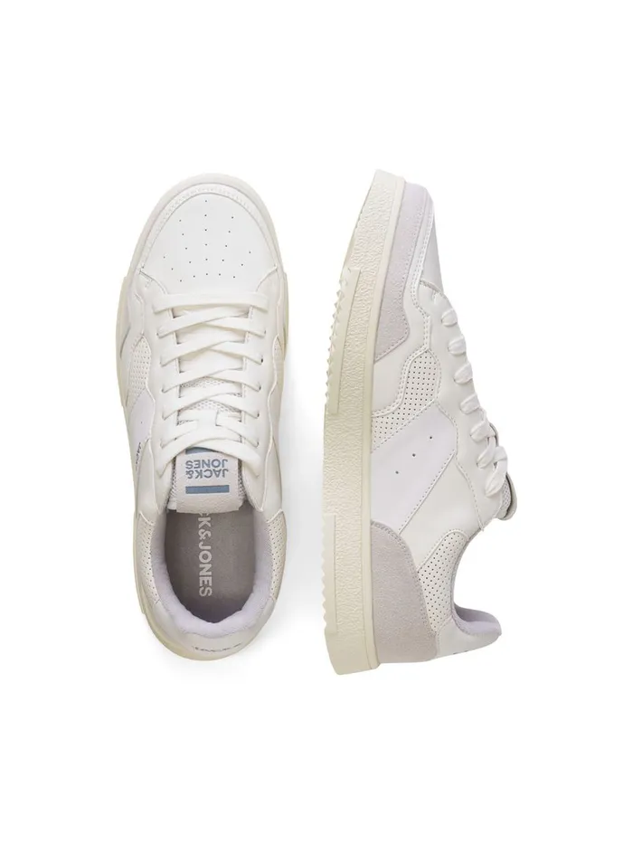 Shoes JACK and JONES Junior BOYS FAUX LEATHER MESH SNEAKERS White Winter White Gift for Friend