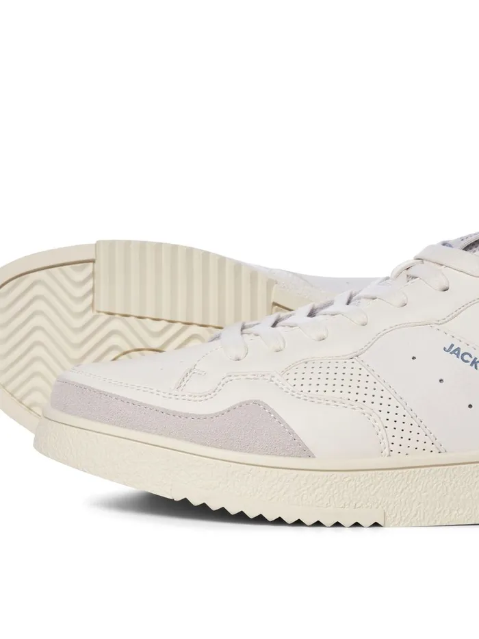Shoes JACK and JONES Junior BOYS FAUX LEATHER MESH SNEAKERS White Winter White Gift for Friend