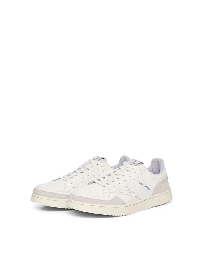Shoes JACK and JONES Junior BOYS FAUX LEATHER MESH SNEAKERS White Winter White Gift for Friend