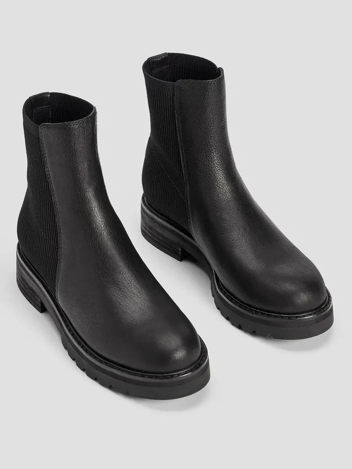 Shoes Women Eileen Fisher Haven Leather Bootie Black