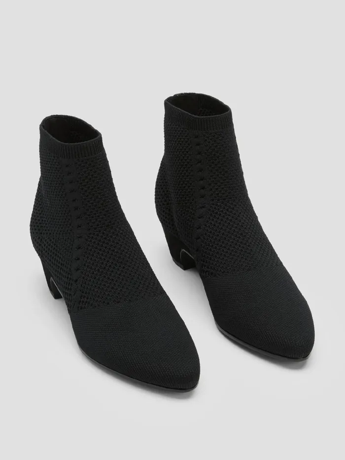 Shoes Women Eileen Fisher Purl Recycled Stretch Knit Bootie Black