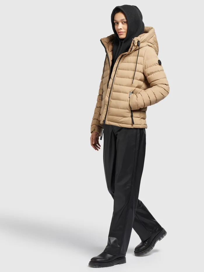 Short Jackets Women Jacke LOVINA5 MATT Beige KHUJO