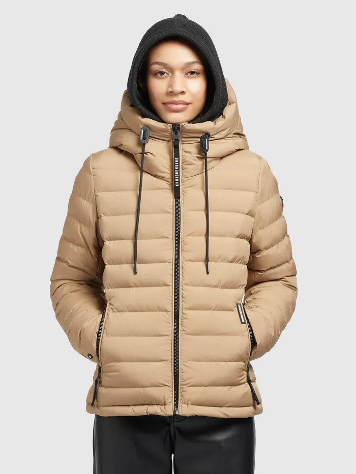 Short Jackets Women Jacke LOVINA5 MATT Beige KHUJO