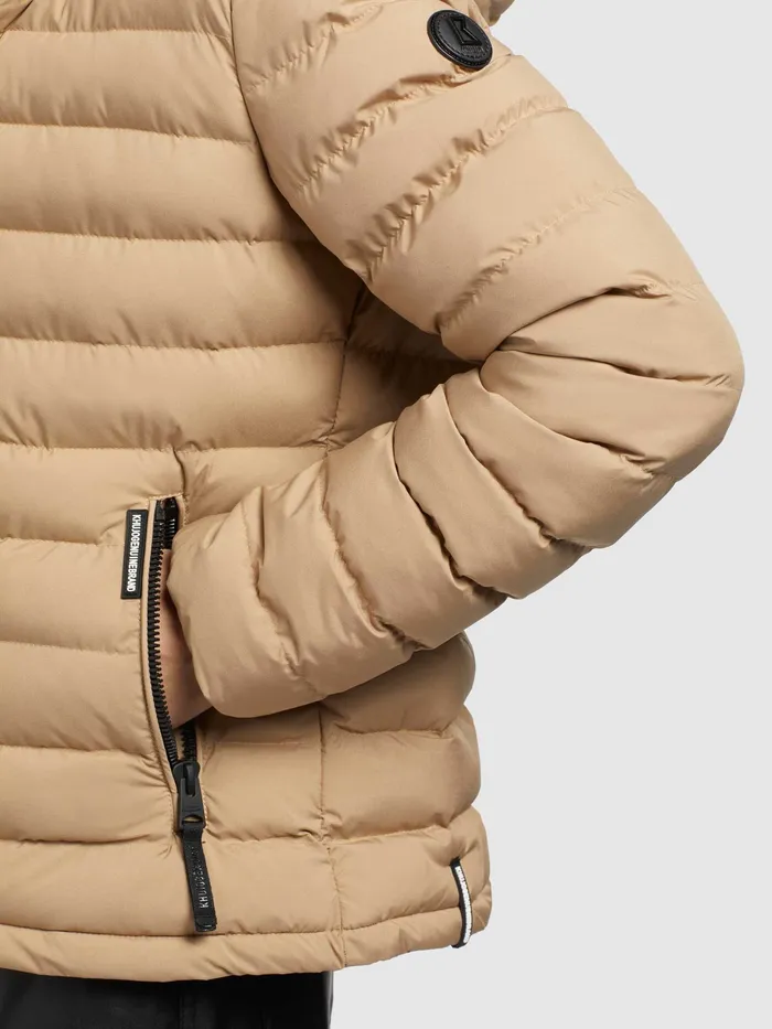 Short Jackets Women Jacke LOVINA5 MATT Beige KHUJO