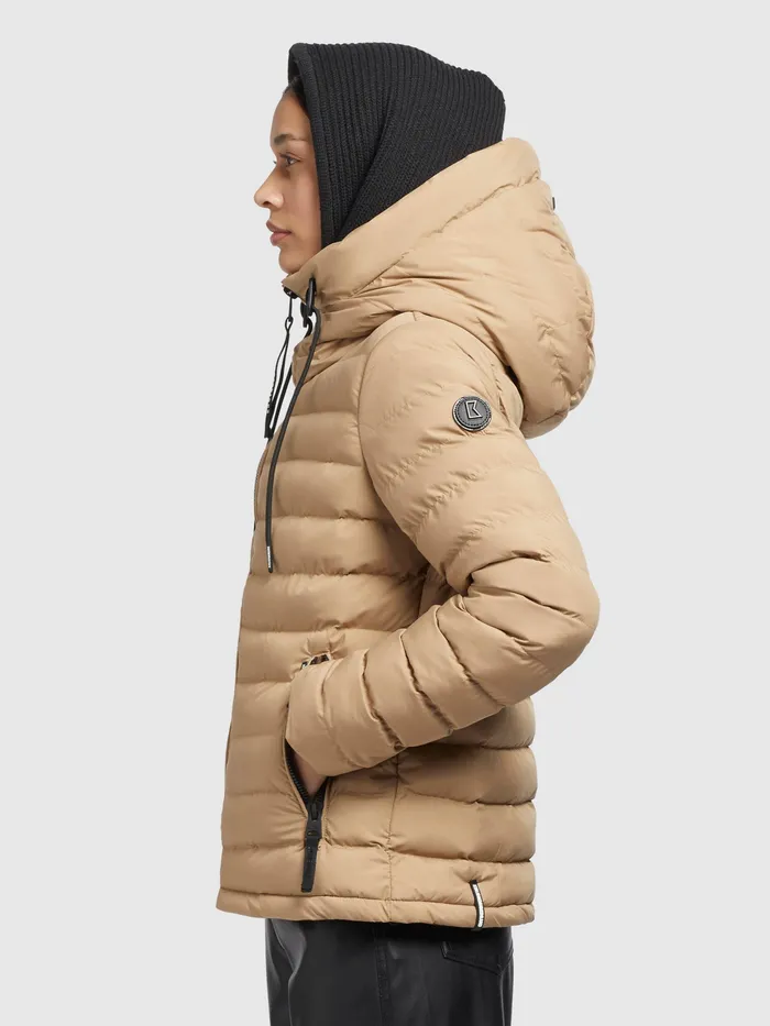 Short Jackets Women Jacke LOVINA5 MATT Beige KHUJO