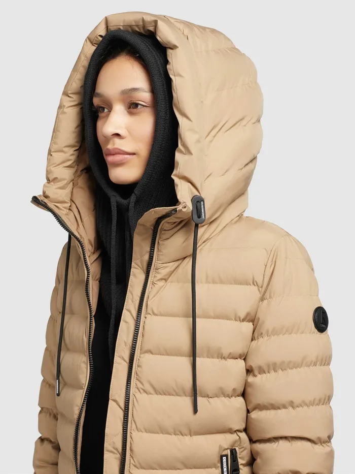 Short Jackets Women Jacke LOVINA5 MATT Beige KHUJO