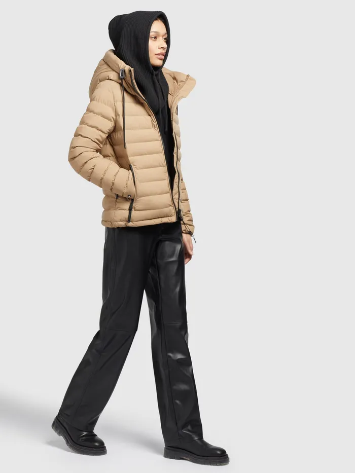 Short Jackets Women Jacke LOVINA5 MATT Beige KHUJO