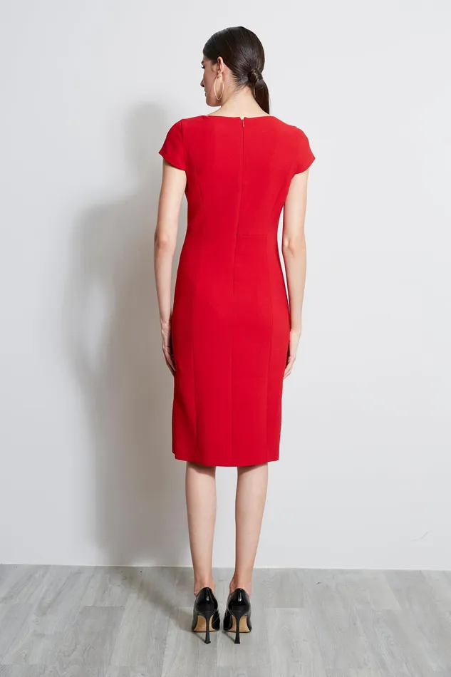 Short Sleeve Dresses Women Elie Tahari Cut Out Embroidered Dress SIREN