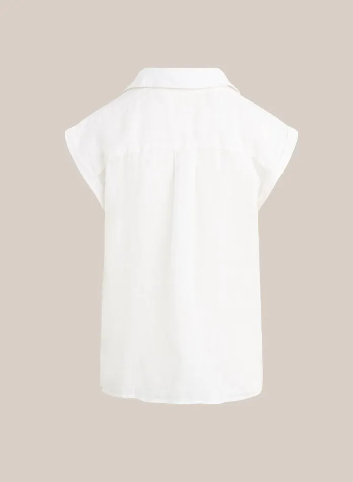 Short Sleeve Women Bella Dahl Linen Short Sleeve Pullover 8211 White Short Sleeve Women Bella Dahl Linen Short Sleeve Pullover 8211 White