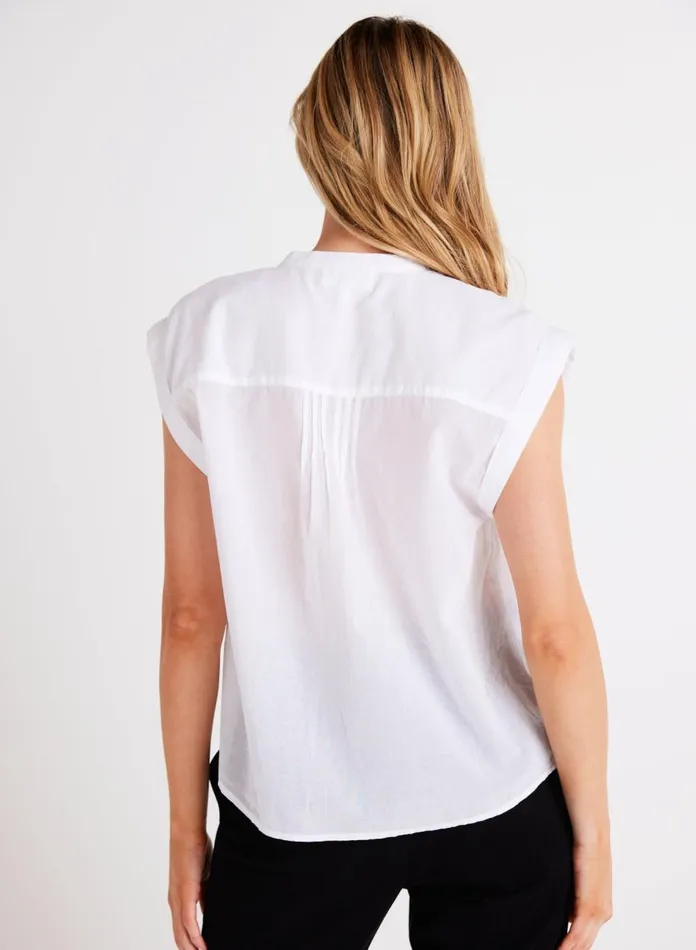 Short Sleeve Women Bella Dahl Short Sleeve Pintuck Pullover 8211 White