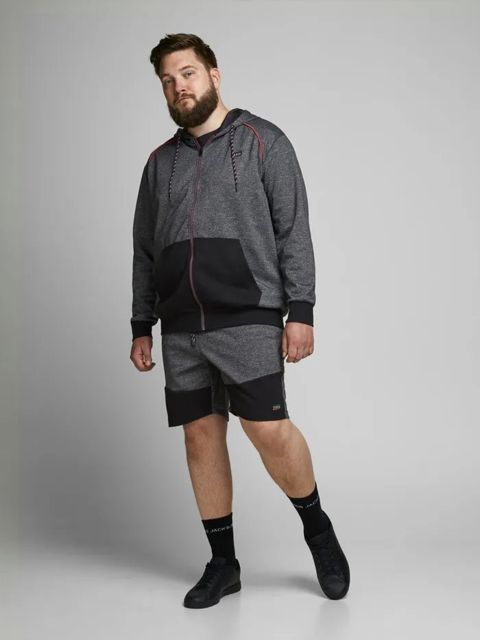 Shorts JACK and JONES Mens DRAWSTRING PLUS SIZE SHORTS Black Pirate Black Gift Ideas
