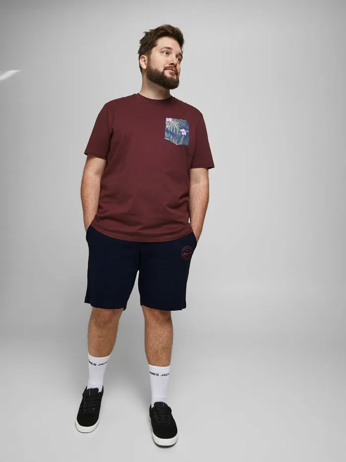 Shorts JACK and JONES Mens LOOPBACK PLUS SIZE SWEAT SHORTS Blue Navy Blazer Online