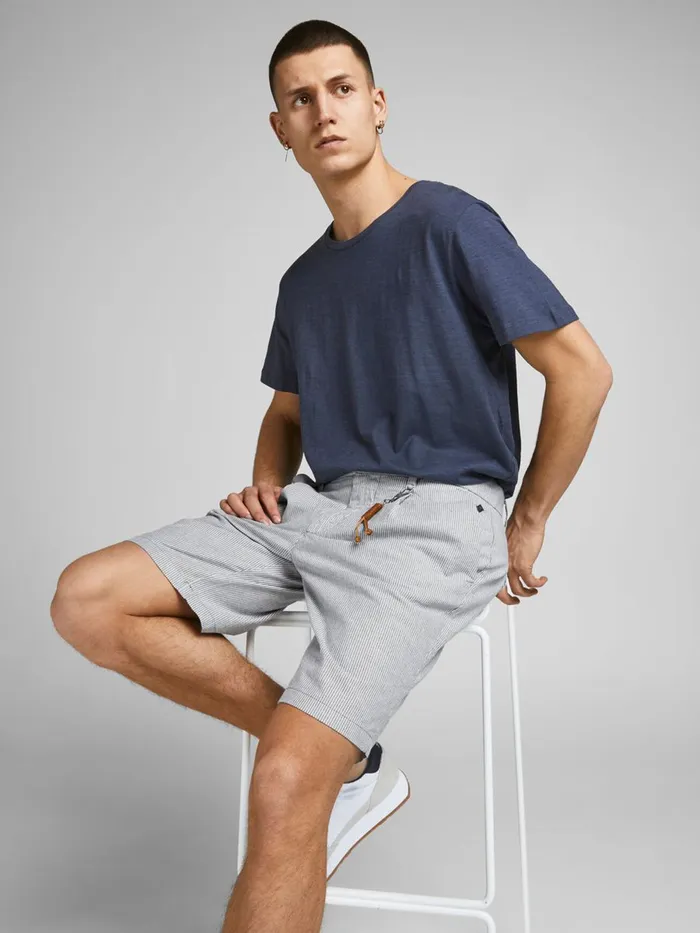 Shorts JACK and JONES Mens MILTON AKM CHINO SHORTS Grey Vintage Indigo For Sale