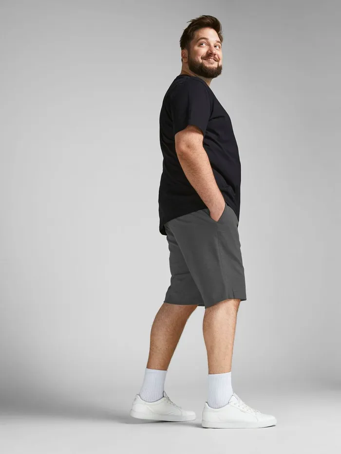 Shorts JACK and JONES Mens PHIL PLUS SIZE CHINO SHORTS Grey Grey Melange Gift Ideas