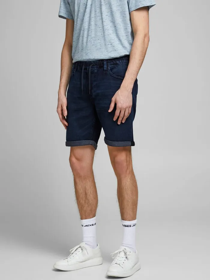 Shorts JACK and JONES Mens RICK DASH INDIGO KNIT DENIM SHORTS Blue Blue Denim Gift for Friend