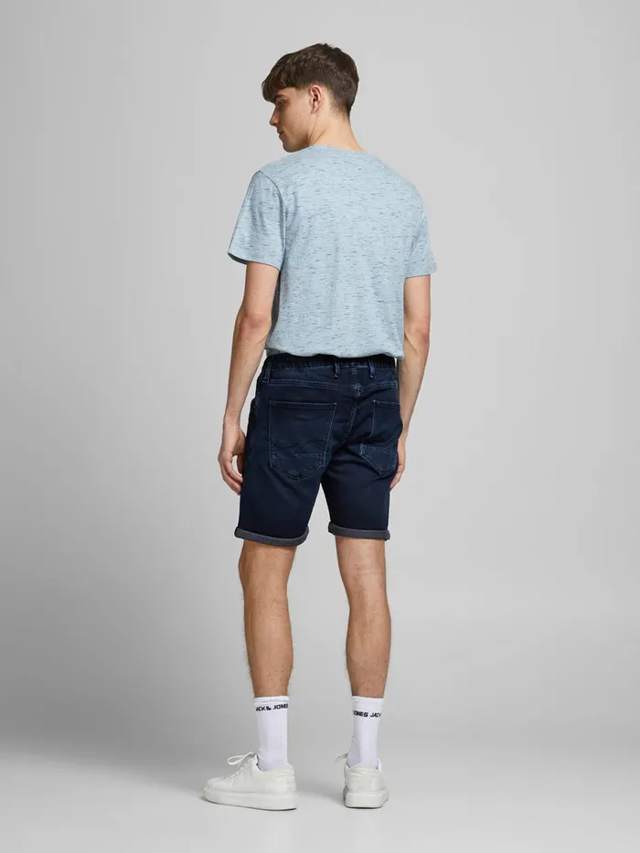 Shorts JACK and JONES Mens RICK DASH INDIGO KNIT DENIM SHORTS Blue Blue Denim Gift for Friend