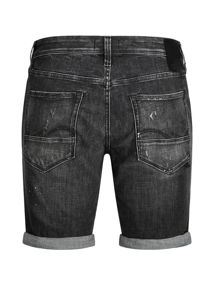 Shorts JACK and JONES Mens RICK FOX DENIM SHORTS Grey Black Denim Cheap On Sale