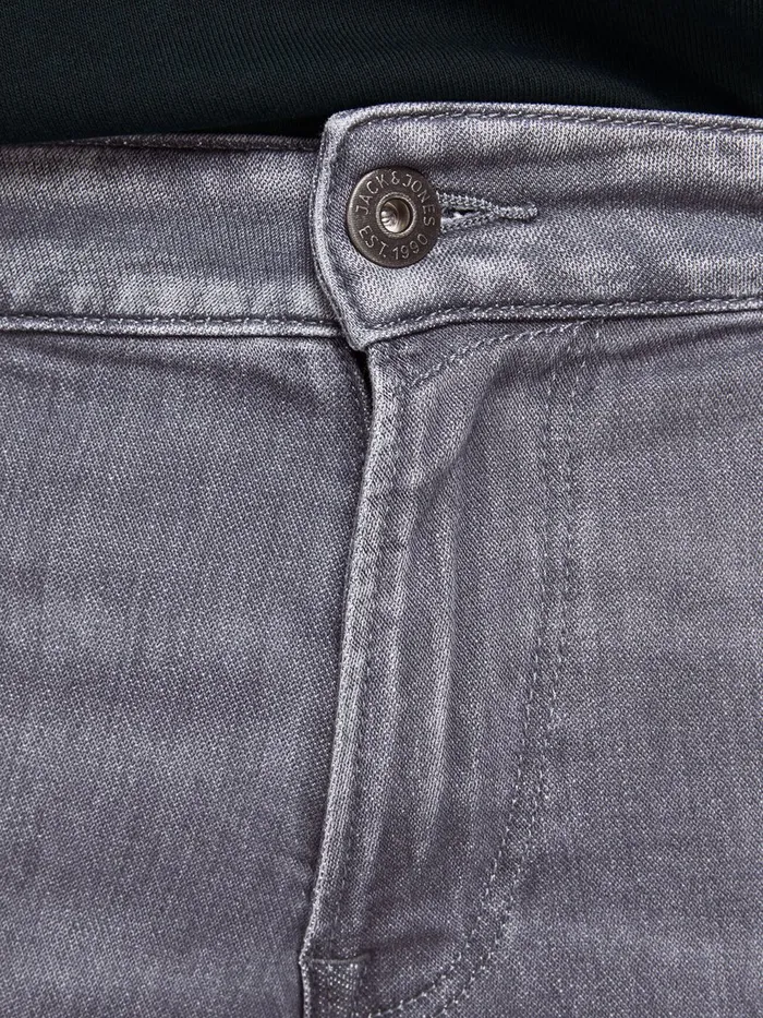 Shorts JACK and JONES Mens RICK ICON GE 005 INDIGO KNIT PLUS SIZE DENIM SHORTS Grey Grey Denim Gift for Friend