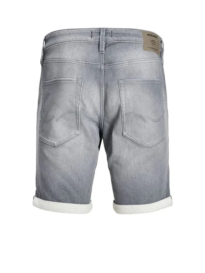 Shorts JACK and JONES Mens RICK ICON GE 005 INDIGO KNIT PLUS SIZE DENIM SHORTS Grey Grey Denim Gift for Friend