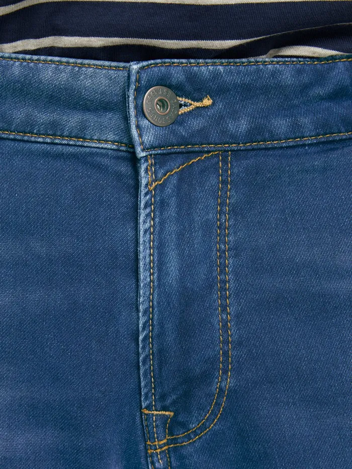 Shorts JACK and JONES Mens RICK ICON INDIGO KNIT PLUS SIZE DENIM SHORTS Blue Blue Denim Gift 4 You