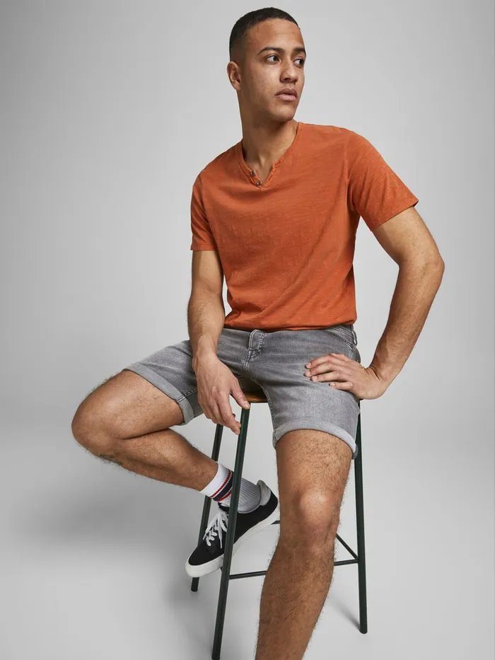 Shorts JACK and JONES Mens RICK ORIGINAL NA 039 DENIM SHORTS Grey Grey Denim Near Me