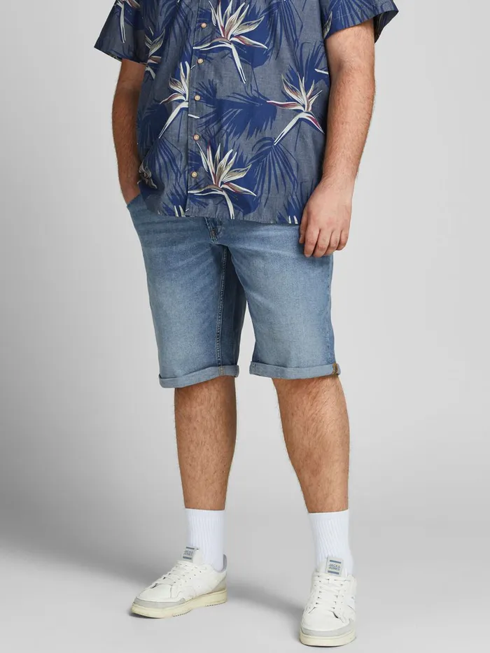 Shorts JACK and JONES Mens RICK ORIGINAL PLUS SIZE DENIM SHORTS Blue Blue Denim Gift for Friend