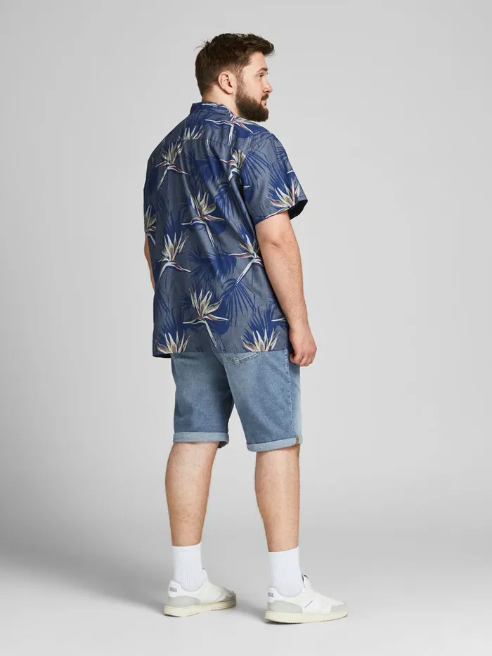 Shorts JACK and JONES Mens RICK ORIGINAL PLUS SIZE DENIM SHORTS Blue Blue Denim Gift for Friend