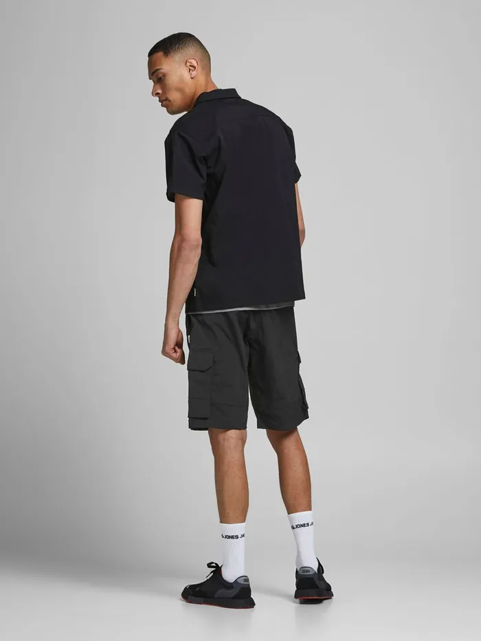 Shorts JACK and JONES Mens ROSS CARGO SHORTS Black Black On Sale
