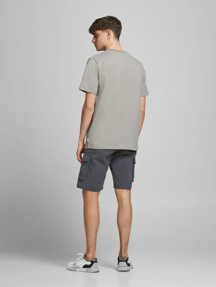 Shorts JACK and JONES Mens ZACK AMA CARGO SHORTS Grey Asphalt For Sale