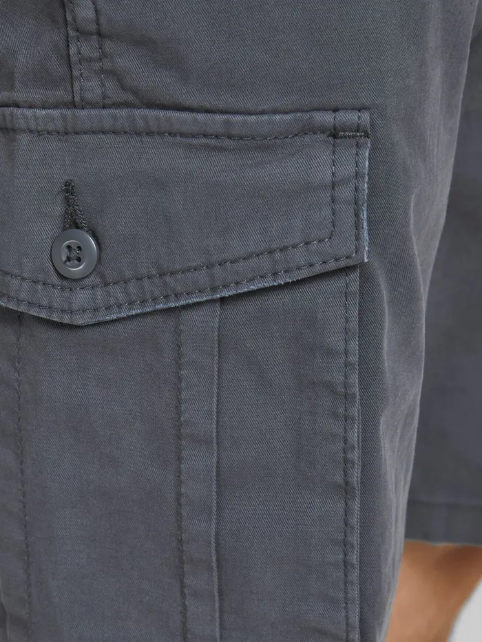 Shorts JACK and JONES Mens ZACK AMA CARGO SHORTS Grey Asphalt For Sale