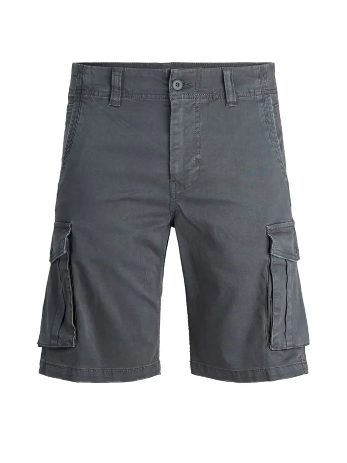 Shorts JACK and JONES Mens ZACK AMA CARGO SHORTS Grey Asphalt For Sale