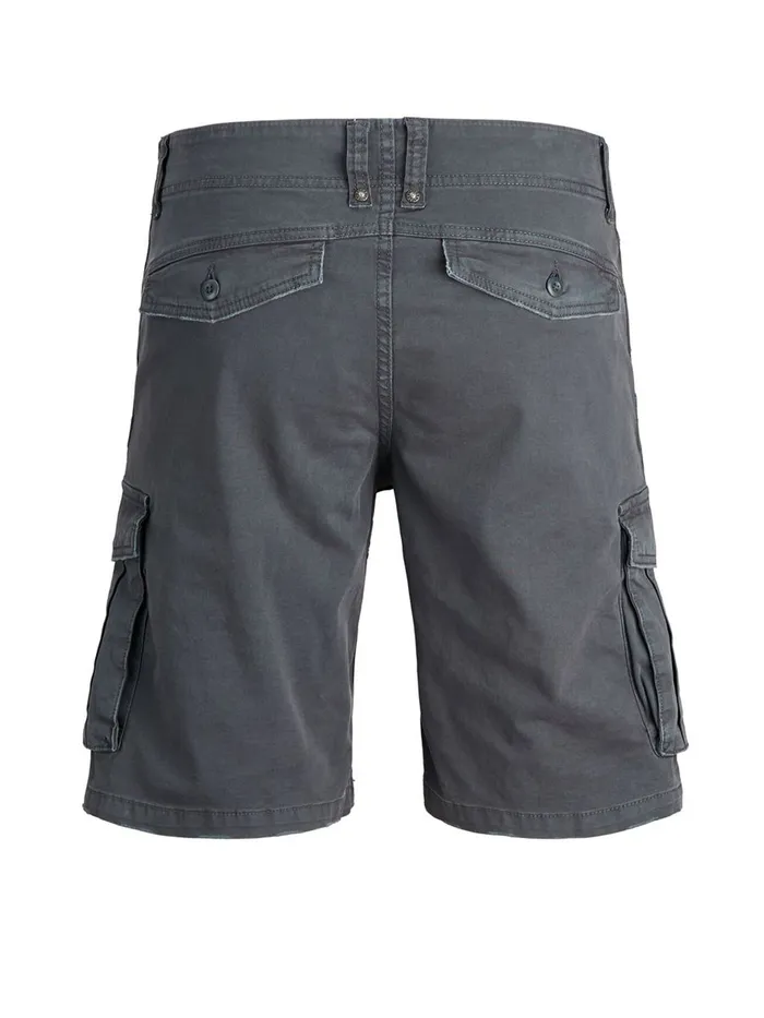 Shorts JACK and JONES Mens ZACK AMA CARGO SHORTS Grey Asphalt For Sale