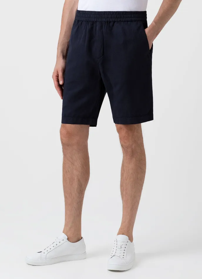 Shorts Men ussunspel Cotton Linen Drawstring Shorts Navy Shorts Men ussunspel Cotton Linen Drawstring Shorts Navy