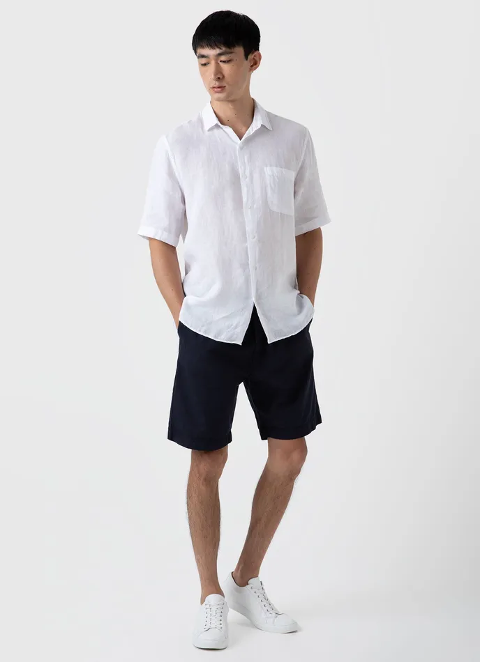 Shorts Men ussunspel Cotton Linen Drawstring Shorts Navy Shorts Men ussunspel Cotton Linen Drawstring Shorts Navy