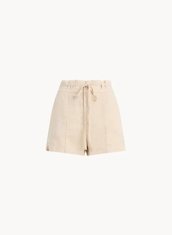Shorts Women Bella Dahl Pintuck Short Samba Tan