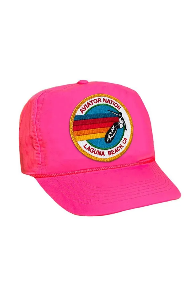 Signature Laguna Beach Vintage Nylon Trucker Hat WomenMen Aviator Nation Trucker Hats
