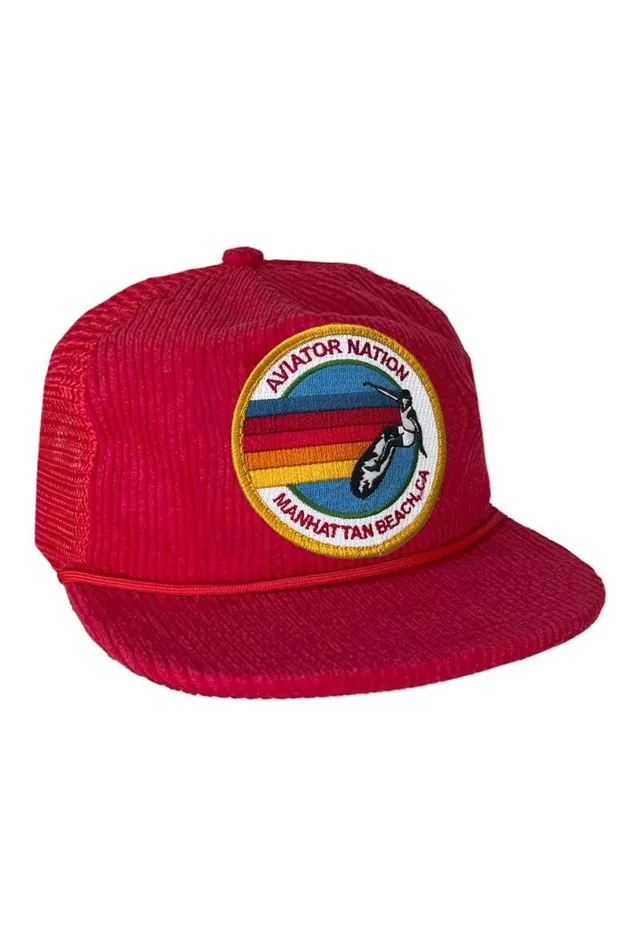 Signature Manhattan Beach 8211 Vintage Corduroy Mesh Trucker WomenMen Aviator Nation Trucker Hats