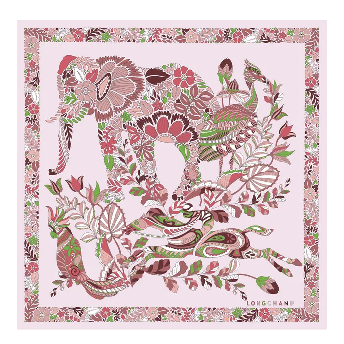 Silk Scarves Women Longchamp Fort Longchamp Silk scarf 50 NudeNudeNude