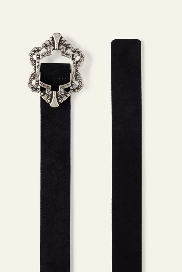 Silver Rhinestone Belt Berrie Black Women Baandsh Belts