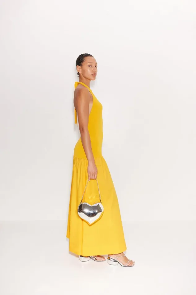 Simon Miller Dresses Women Junjo Combo Dress In Sherbert Orange Simon Miller Dresses Women Junjo Combo Dress In Sherbert Orange