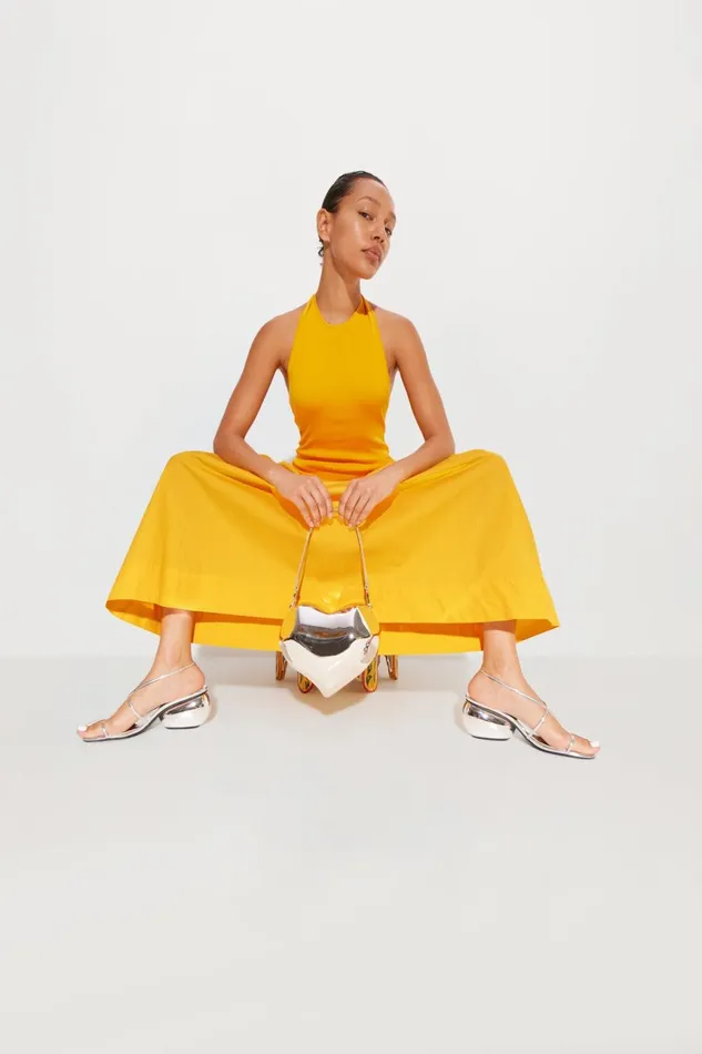 Simon Miller Dresses Women Junjo Combo Dress In Sherbert Orange Simon Miller Dresses Women Junjo Combo Dress In Sherbert Orange