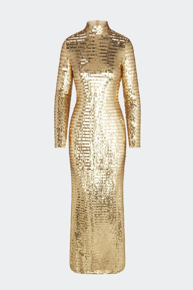 Simon Miller Dresses Women Sequin Sculpty Dress In Star Gold
