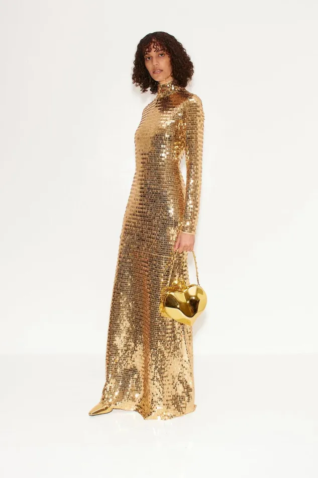 Simon Miller Dresses Women Sequin Sculpty Dress In Star Gold