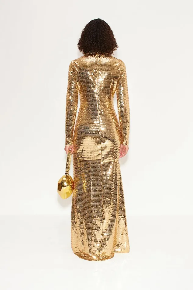 Simon Miller Dresses Women Sequin Sculpty Dress In Star Gold