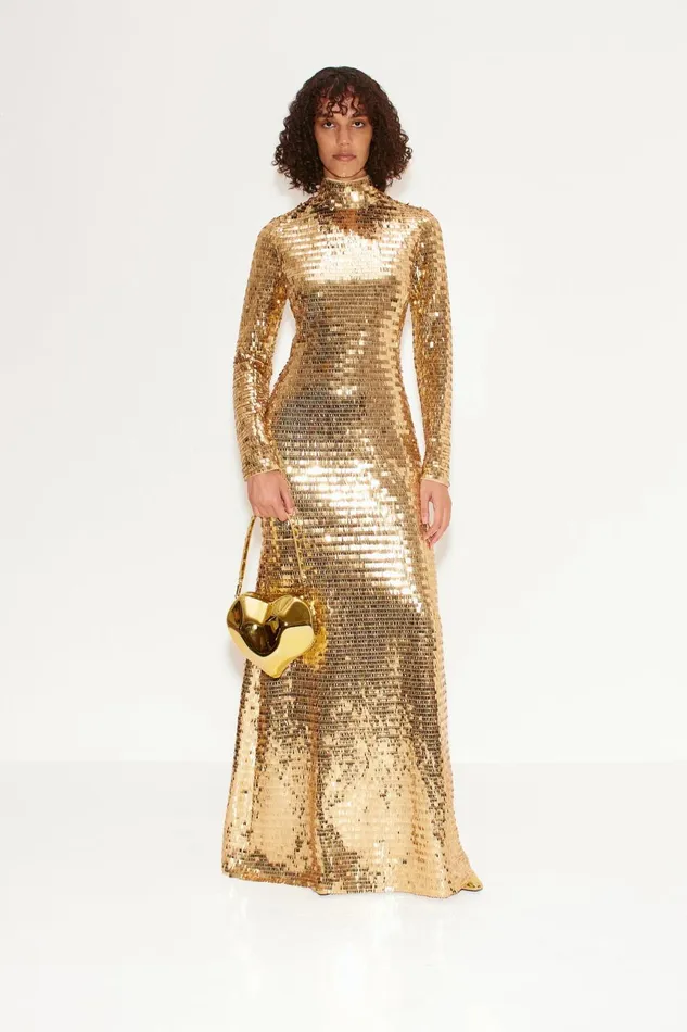 Simon Miller Dresses Women Sequin Sculpty Dress In Star Gold