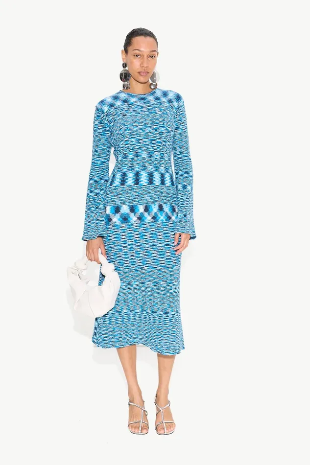 Simon Miller Knitwear Women Axon Knit Dress In Vivid Sky Multi Cotton