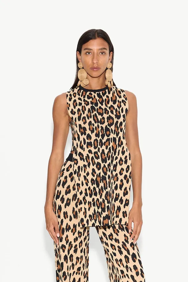 Simon Miller Knitwear Women Knits By Canoga Top In Cheetah